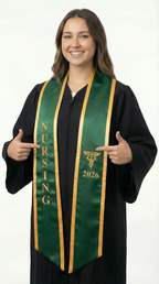 2026 Nursing Graduation Stole with Trim