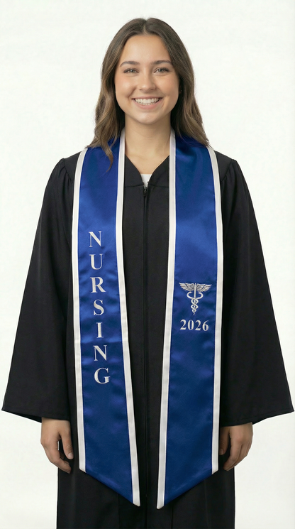 2026 Nursing Graduation Stole with Trim