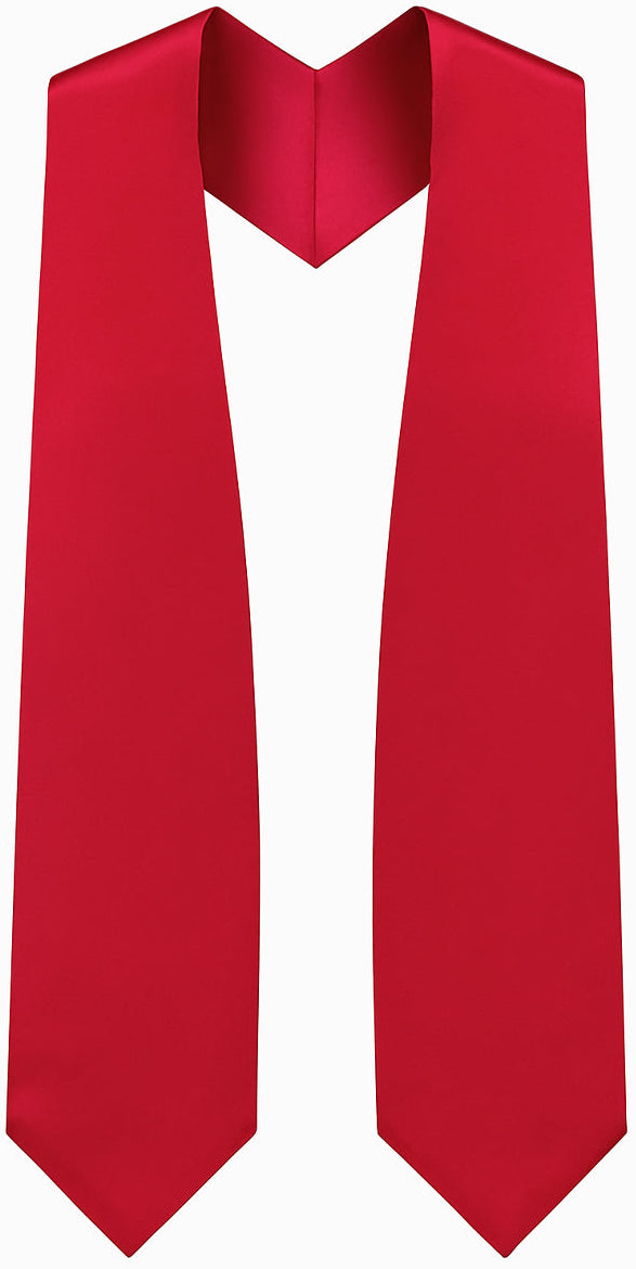 Red Graduation Stole - Red College & High School Stoles