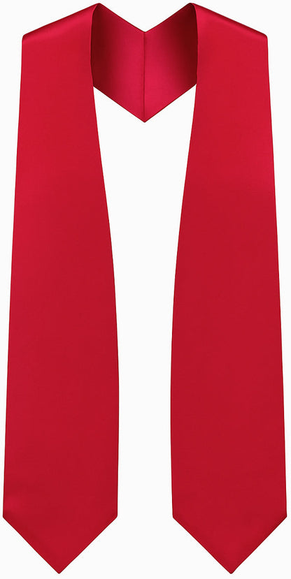 Red Graduation Stole - Red College & High School Stoles