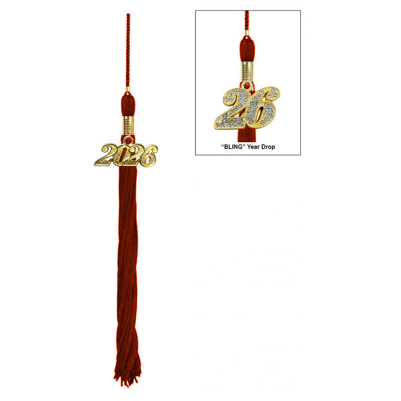 Matte Burgundy Bachelors Degree Cap & Tassel - Graduation Caps