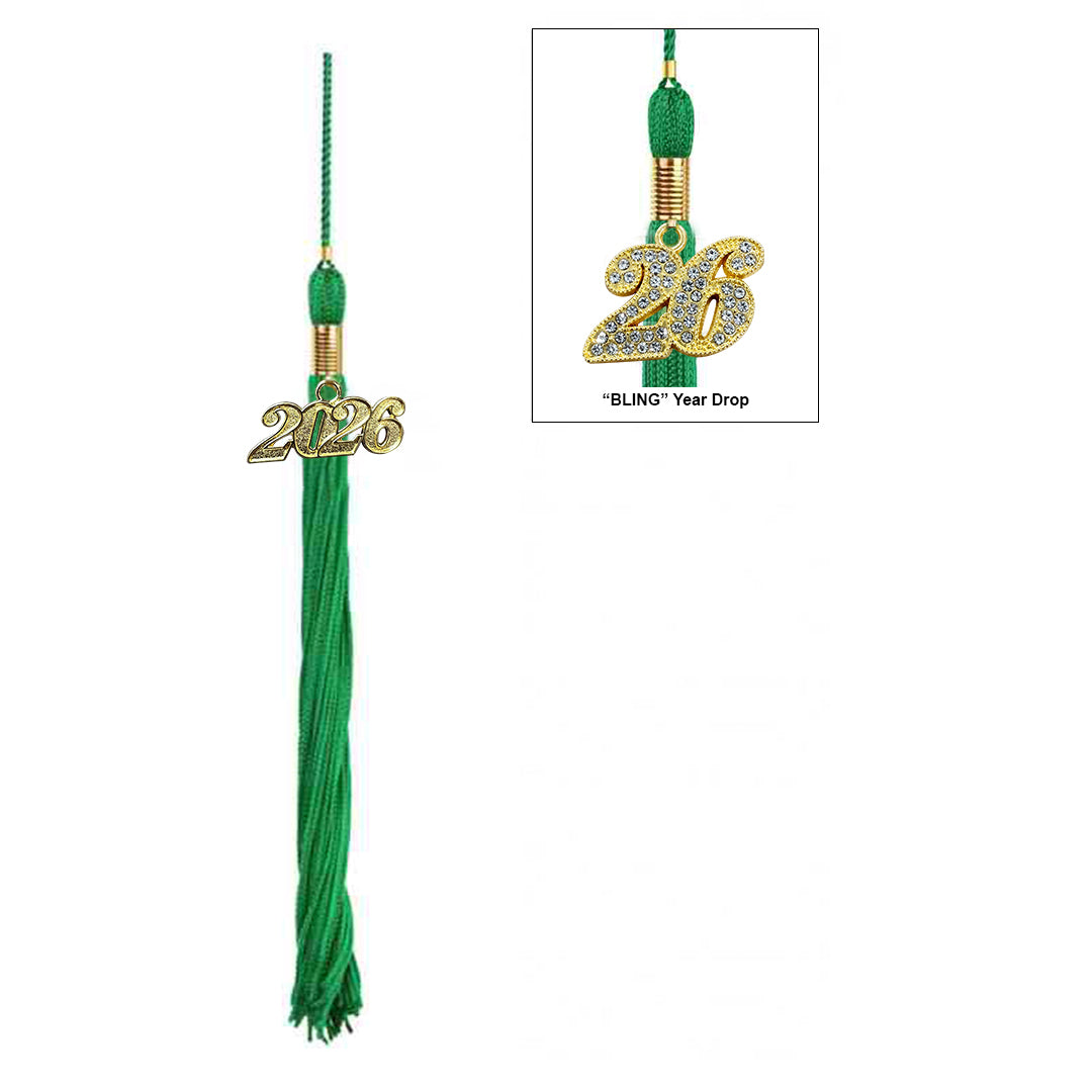 Matte Emerald Green Middle School Cap & Tassel