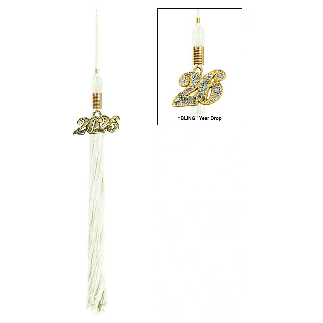 Matte White Elementary Cap, Gown & Tassel