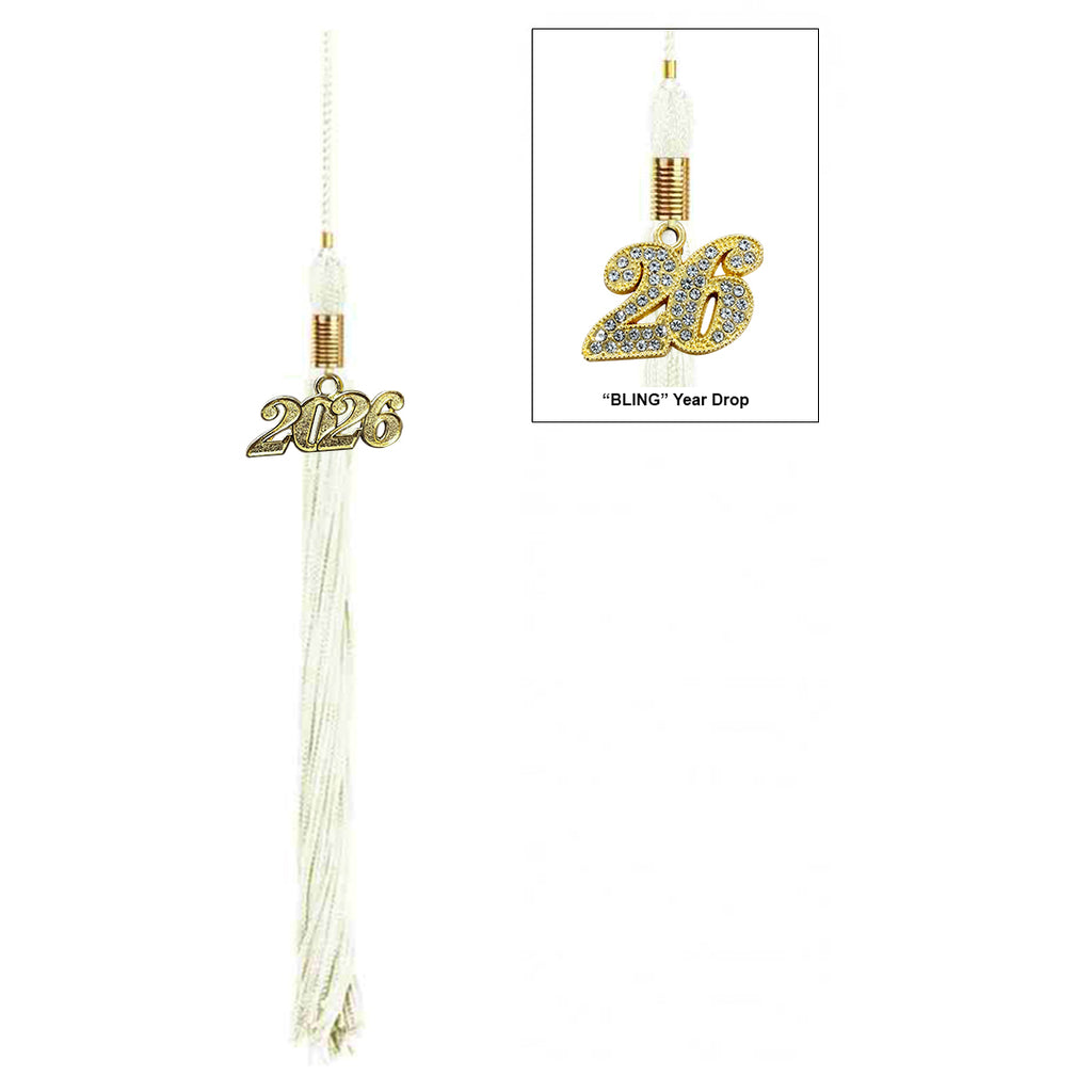 Matte White Middle School Cap, Gown & Tassel