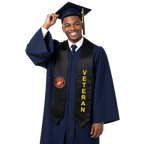 U.S. Marine Corps veteran graduation stole for military graduates and ceremonies