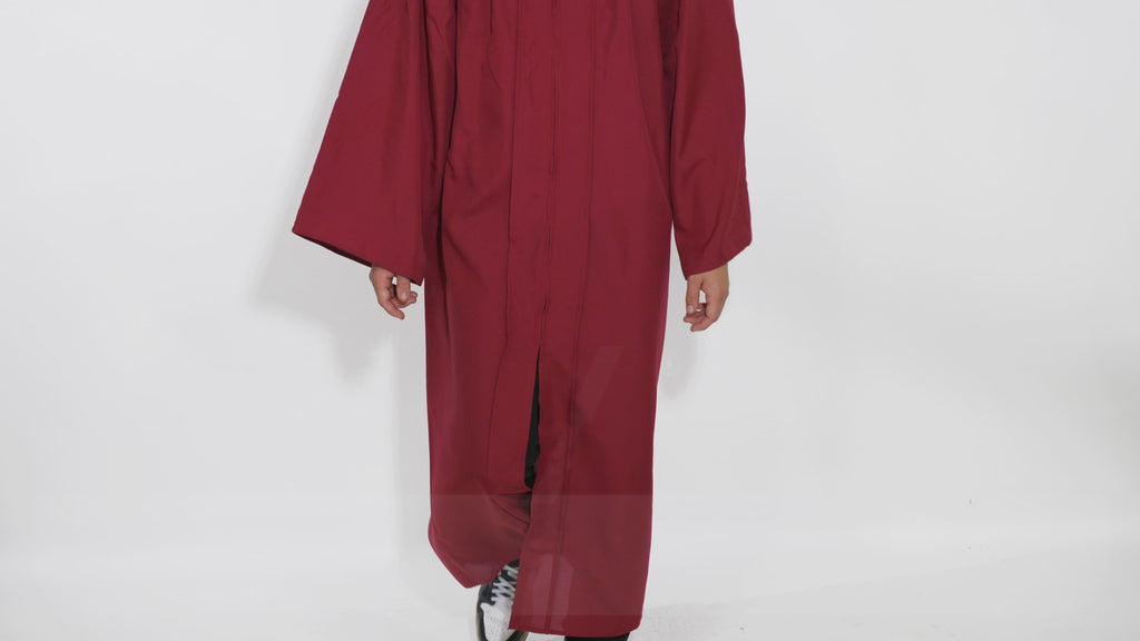 Matte Burgundy High School Graduation Cap and Gown