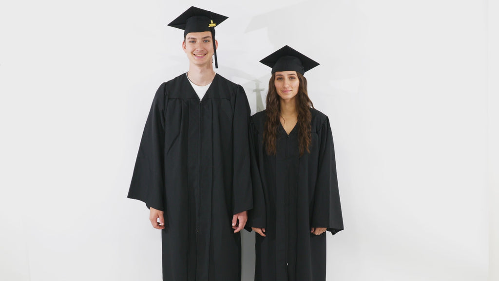 Matte Black Bachelors Cap & Gown - College & University