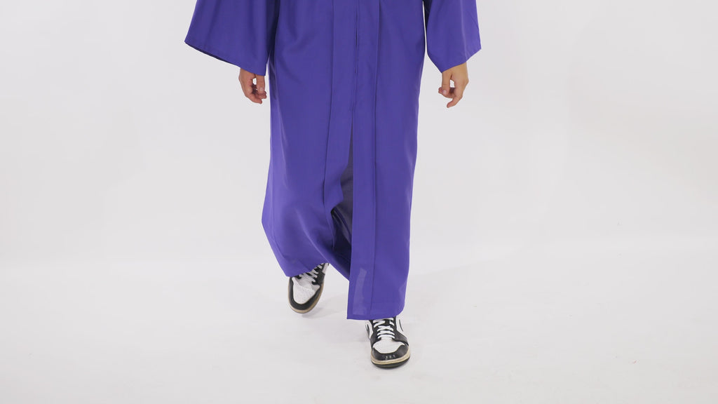 Matte Purple High School Graduation Cap and Gown