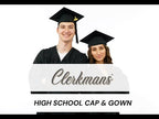 Matte Black High School Graduation Cap & Gown
