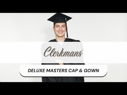Deluxe Masters Graduation Cap, Gown, Tassel & Hood Package