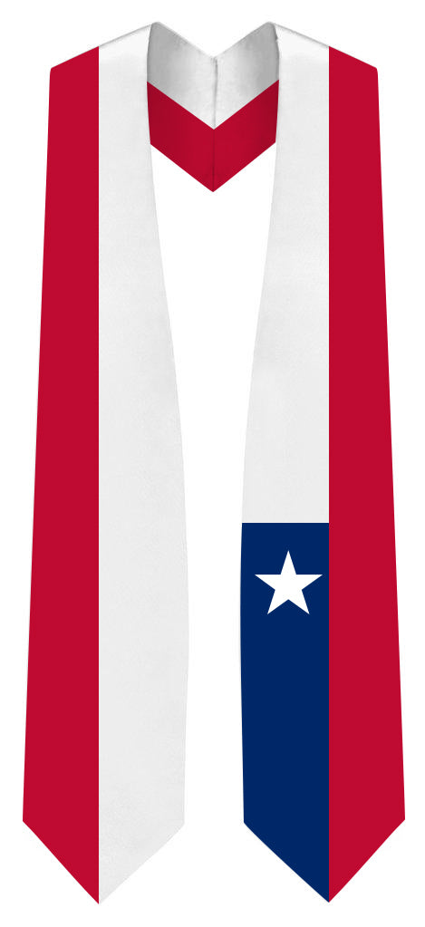 Chile Graduation Stole -  Chile Flag Sash