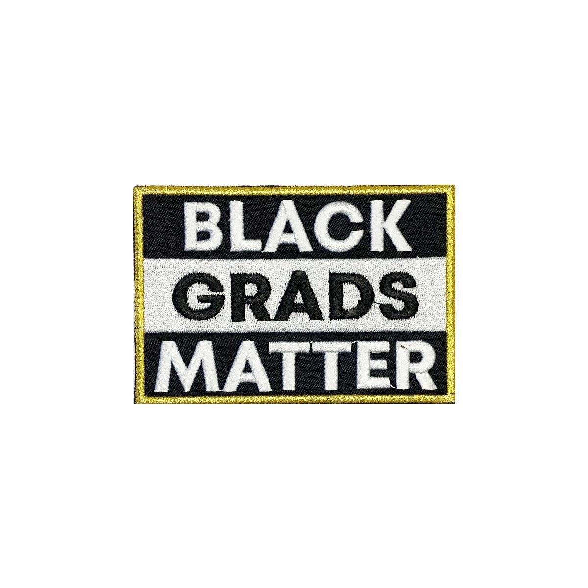 Royal Blue BLACK GRADS MATTER Graduation Stole - Clerkmans