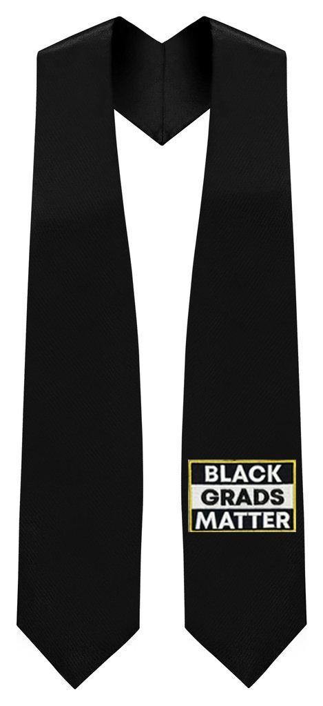 Black BLACK GRADS MATTER Graduation Stole - Clerkmans