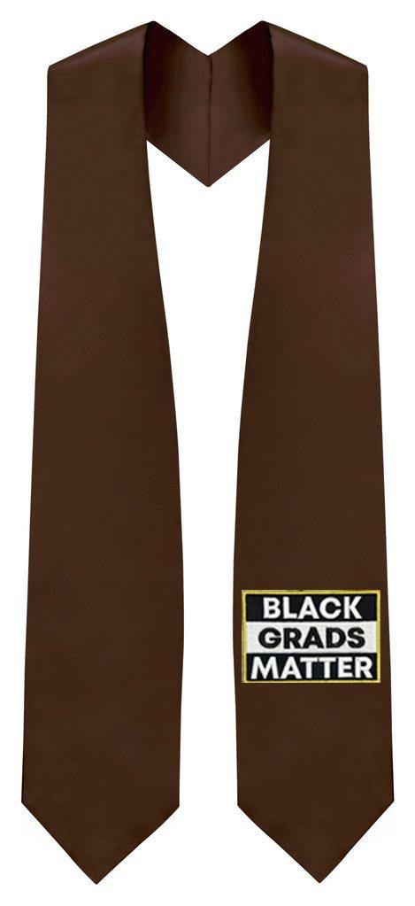 Brown BLACK GRADS MATTER Graduation Stole - Clerkmans