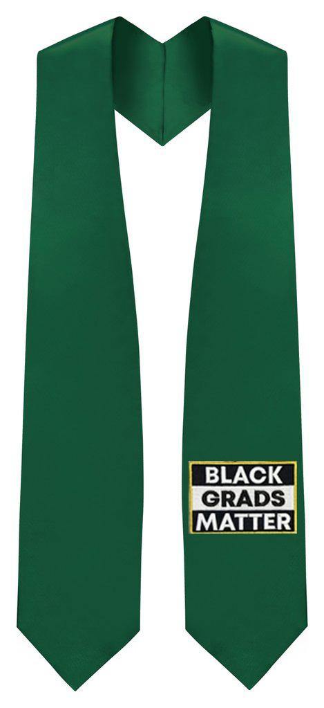 Hunter BLACK GRADS MATTER Graduation Stole - Clerkmans