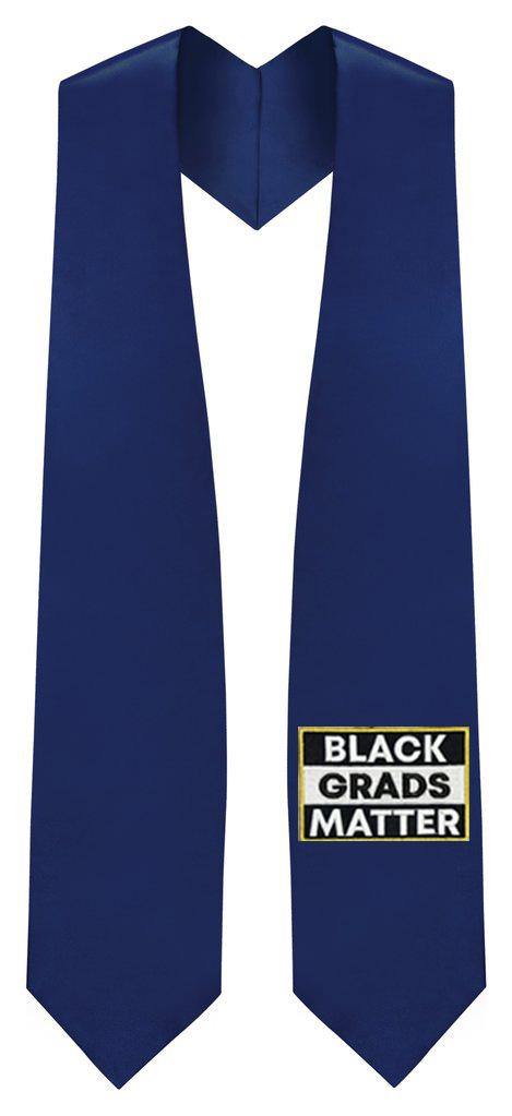 Navy BLACK GRADS MATTER Graduation Stole - Clerkmans