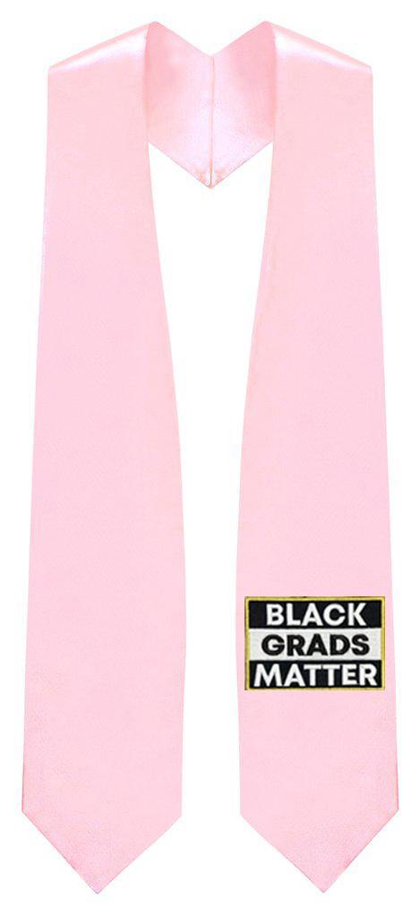 Pink BLACK GRADS MATTER Graduation Stole - Clerkmans