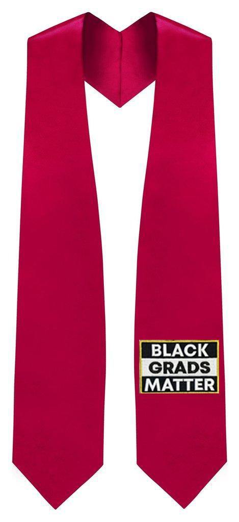Red BLACK GRADS MATTER Graduation Stole - Clerkmans