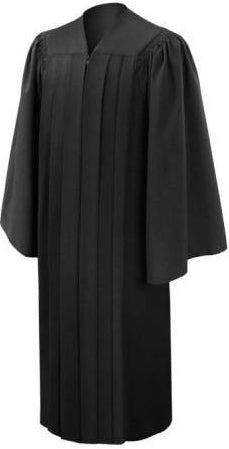 Deluxe Black Bachelors Graduation Gown - Academic Regalia - Graduation Cap and Gown