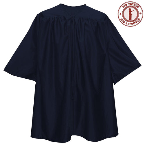 Child Shiny Navy Blue Graduation Gown - Preschool & Kindergarten Gowns