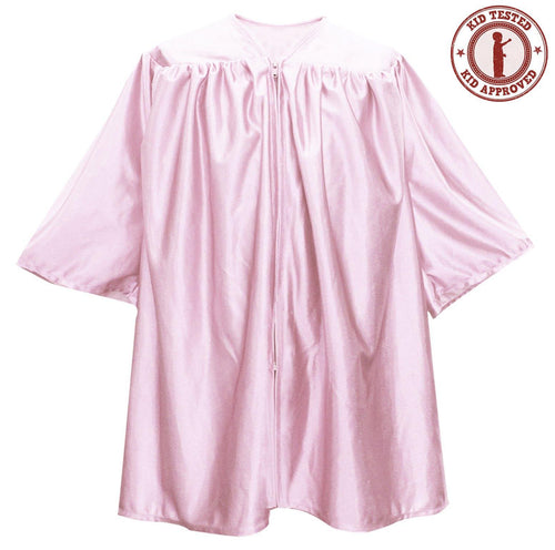 Child Shiny Pink Graduation Gown - Preschool & Kindergarten Gowns