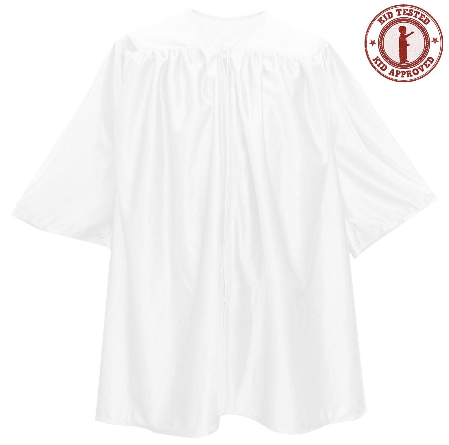 Child White Graduation Gown - Preschool & Kindergarten Gowns - Clerkmans