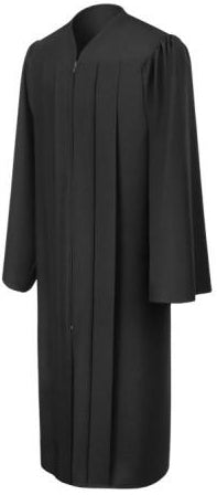 Matte Black Bachelors Graduation Gown - College & University - Graduation Cap and Gown