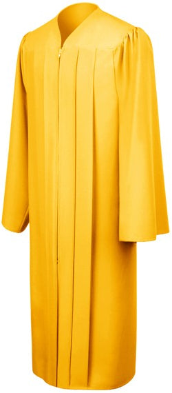 Matte Gold High School Graduation Gown - Graduation Cap and Gown