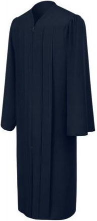 Matte Navy Blue Bachelors Graduation Gown - College & University - Graduation Cap and Gown