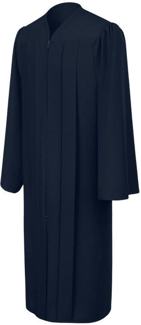 Matte Navy Blue High School Graduation Gown - Graduation Cap and Gown