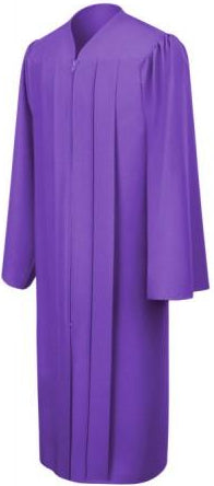 Matte Purple Bachelors Graduation Gown - College & University - Graduation Cap and Gown