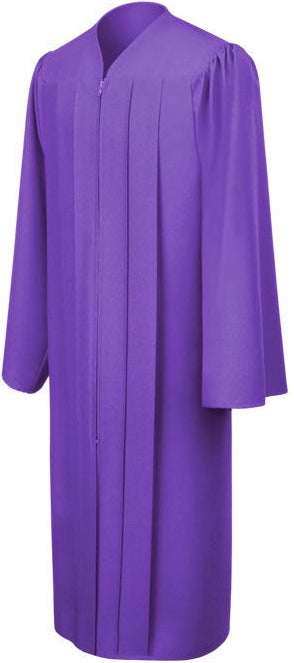Matte Purple High School Graduation Gown - Graduation Cap and Gown