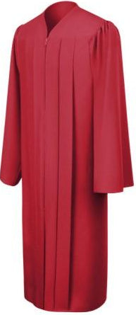 Matte Red Bachelors Graduation Gown - College & University - Graduation Cap and Gown