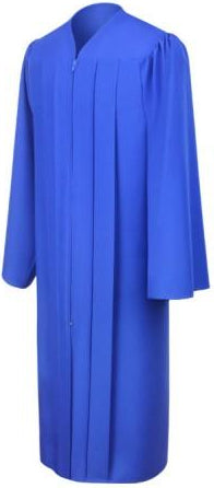 Matte Royal Blue Bachelors Graduation Gown - College & University - Graduation Cap and Gown