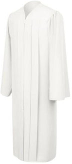 Matte White Bachelors Graduation Gown - College & University - Graduation Cap and Gown