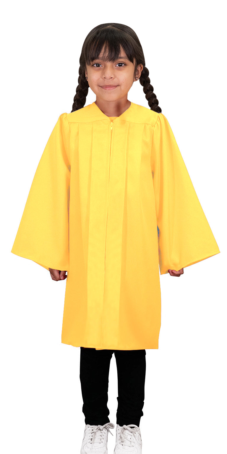 slim fit dress slacks Child Matte Black Graduation Gown - Preschool & Kindergarten Gowns 33 (4’0” main image 0