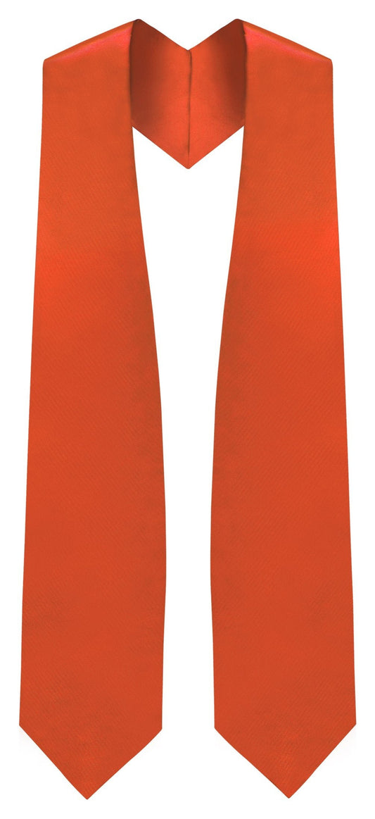 Orange Graduation Stole - Orange College & High School Stoles - Graduation Cap and Gown