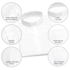 White Short Sleeve Clergy Shirt - Churchings
